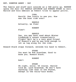 Illustration for article titled Gary Whitta's Howard Stark/Downton Abbey mashup script is Excellent